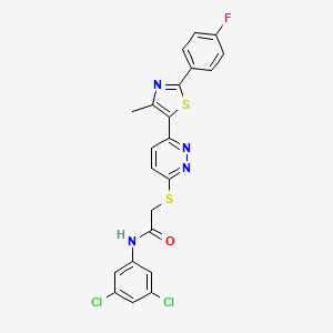 N-(3,5-dichlorophenyl)-2-((6-(2-(4-fluorophenyl)-4-methylthiazol-5-yl)pyridazin-3-yl)thio)acetamide