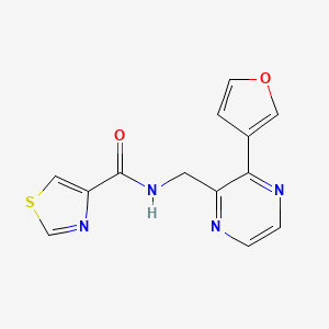 N-((3-(furan-3-yl)pyrazin-2-yl)methyl)thiazole-4-carboxamide