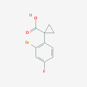 molecular formula C10H8BrFO2 B2963887 1-(2-溴-4-氟苯基)环丙烷甲酸 CAS No. 1314779-98-0