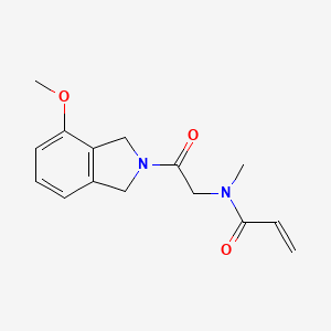 molecular formula C15H18N2O3 B2963895 N-[2-(4-Methoxy-1,3-dihydroisoindol-2-yl)-2-oxoethyl]-N-methylprop-2-enamide CAS No. 2197606-03-2