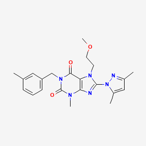 8-(3,5-dimethyl-1H-pyrazol-1-yl)-7-(2-methoxyethyl)-3-methyl-1-(3-methylbenzyl)-1H-purine-2,6(3H,7H)-dione