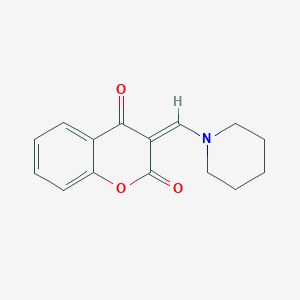 molecular formula C15H15NO3 B2963907 3-(Piperidylmethylene)benzo[b]pyran-2,4-dione CAS No. 461673-15-4
