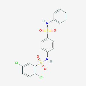 molecular formula C18H14Cl2N2O4S2 B296391 2,5-dichloro-N-[4-(phenylsulfamoyl)phenyl]benzenesulfonamide 