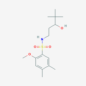 molecular formula C16H27NO4S B2963921 N-(3-hydroxy-4,4-dimethylpentyl)-2-methoxy-4,5-dimethylbenzenesulfonamide CAS No. 1396881-66-5