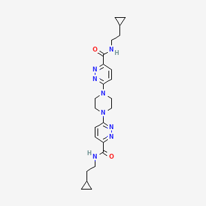 N-(2-cyclopropylethyl)-6-(4-{6-[(2-cyclopropylethyl)carbamoyl]pyridazin-3-yl}piperazin-1-yl)pyridazine-3-carboxamide