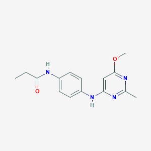 N-(4-((6-methoxy-2-methylpyrimidin-4-yl)amino)phenyl)propionamide