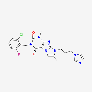 molecular formula C22H21ClFN7O2 B2963931 C22H21ClFN7O2 CAS No. 921135-06-0