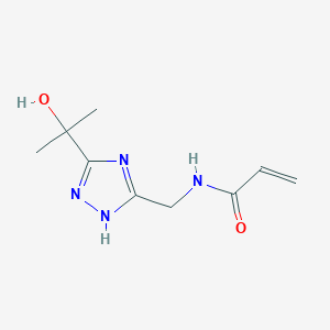 molecular formula C9H14N4O2 B2963933 N-[[3-(2-Hydroxypropan-2-yl)-1H-1,2,4-triazol-5-yl]methyl]prop-2-enamide CAS No. 2305289-25-0