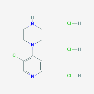 molecular formula C9H15Cl4N3 B2963938 1-(3-Chloropyridin-4-yl)piperazine trihydrochloride CAS No. 1707602-64-9