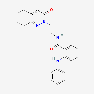 molecular formula C23H24N4O2 B2963939 N-(2-(3-oxo-5,6,7,8-tetrahydrocinnolin-2(3H)-yl)ethyl)-2-(phenylamino)benzamide CAS No. 2097901-97-6