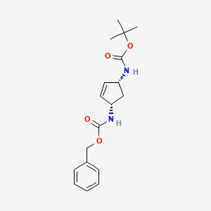 (1R,4S)-(4-Benzyloxycarbonylamino-cyclopent-2-enyl)-carbamic acid tert-butyl ester