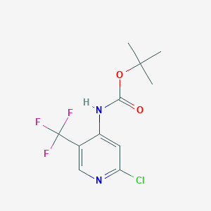 molecular formula C11H12ClF3N2O2 B2963947 tert-Butyl (2-chloro-5-(trifluoromethyl)pyridin-4-yl)carbamate CAS No. 1956363-89-5