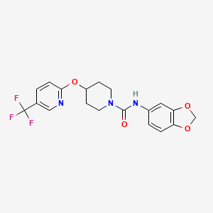 N-(benzo[d][1,3]dioxol-5-yl)-4-((5-(trifluoromethyl)pyridin-2-yl)oxy)piperidine-1-carboxamide