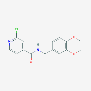 2-chloro-N-[(2,3-dihydro-1,4-benzodioxin-6-yl)methyl]pyridine-4-carboxamide