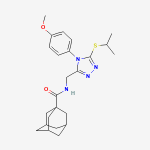 N-[[4-(4-methoxyphenyl)-5-propan-2-ylsulfanyl-1,2,4-triazol-3-yl]methyl]adamantane-1-carboxamide