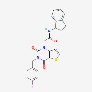 N-(2,3-dihydro-1H-inden-1-yl)-2-{3-[(4-fluorophenyl)methyl]-2,4-dioxo-1H,2H,3H,4H-thieno[3,2-d]pyrimidin-1-yl}acetamide