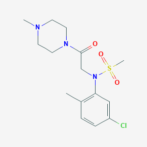 molecular formula C15H22ClN3O3S B296397 N-(5-chloro-2-methylphenyl)-N-[2-(4-methylpiperazin-1-yl)-2-oxoethyl]methanesulfonamide 