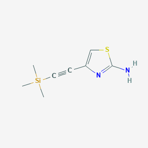 molecular formula C8H12N2SSi B2963972 4-((Trimethylsilyl)ethynyl)thiazol-2-amine CAS No. 329203-88-5