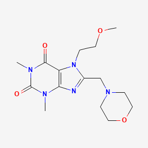 7-(2-methoxyethyl)-1,3-dimethyl-8-(morpholin-4-ylmethyl)-3,7-dihydro-1H-purine-2,6-dione