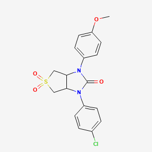 1-(4-chlorophenyl)-3-(4-methoxyphenyl)tetrahydro-1H-thieno[3,4-d]imidazol-2(3H)-one 5,5-dioxide