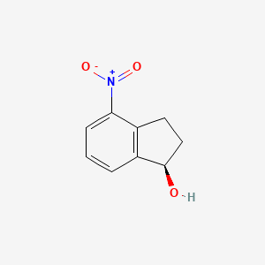 molecular formula C9H9NO3 B2963981 (1R)-4-nitro-2,3-dihydro-1H-inden-1-ol CAS No. 2058059-33-7