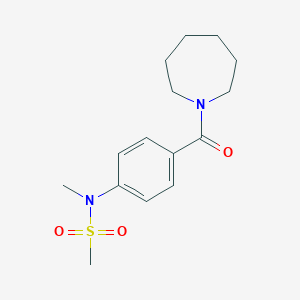 molecular formula C15H22N2O3S B296399 N-[4-(1-azepanylcarbonyl)phenyl]-N-methylmethanesulfonamide 