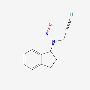 molecular formula C12H12N2O B2963991 N-[(1R)-2,3-二氢-1H-茚-1-基]-N-丙-2-炔基亚硝酰胺 CAS No. 2470278-90-9