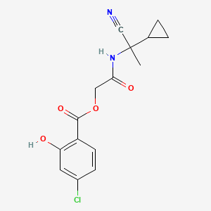 molecular formula C15H15ClN2O4 B2963994 [(1-Cyano-1-cyclopropylethyl)carbamoyl]methyl 4-chloro-2-hydroxybenzoate CAS No. 1009717-72-9