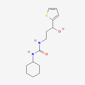 1-Cyclohexyl-3-(3-hydroxy-3-(thiophen-2-yl)propyl)urea
