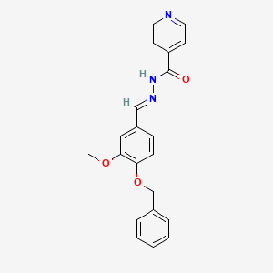 molecular formula C21H19N3O3 B2964013 N'-(4-(Benzyloxy)-3-methoxybenzylidene)isonicotinohydrazide CAS No. 52540-97-3