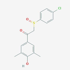 molecular formula C16H15ClO3S B2964014 2-[(4-氯苯基)亚磺酰基]-1-(4-羟基-3,5-二甲苯基)-1-乙酮 CAS No. 344279-28-3