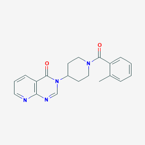 3-(1-(2-methylbenzoyl)piperidin-4-yl)pyrido[2,3-d]pyrimidin-4(3H)-one