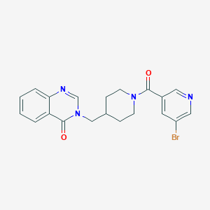 3-[[1-(5-Bromopyridine-3-carbonyl)piperidin-4-yl]methyl]quinazolin-4-one