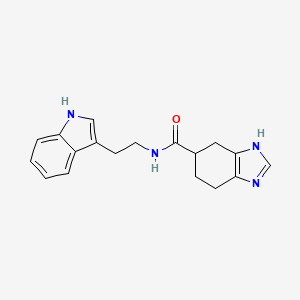 molecular formula C18H20N4O B2964021 N-(2-(1H-indol-3-yl)ethyl)-4,5,6,7-tetrahydro-1H-benzo[d]imidazole-5-carboxamide CAS No. 2034480-58-3