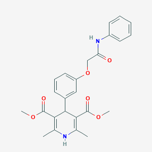 molecular formula C25H26N2O6 B296404 Dimethyl 4-[3-(2-anilino-2-oxoethoxy)phenyl]-2,6-dimethyl-1,4-dihydropyridine-3,5-dicarboxylate 