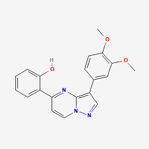 molecular formula C20H17N3O3 B2964043 2-[3-(3,4-Dimethoxyphenyl)pyrazolo[1,5-a]pyrimidin-5-yl]benzenol CAS No. 866144-84-5