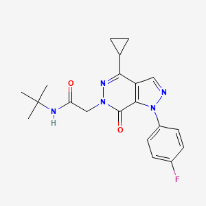 molecular formula C20H22FN5O2 B2964044 N-(tert-butyl)-2-(4-cyclopropyl-1-(4-fluorophenyl)-7-oxo-1H-pyrazolo[3,4-d]pyridazin-6(7H)-yl)acetamide CAS No. 1105238-17-2