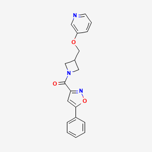 (5-Phenyl-1,2-oxazol-3-yl)-[3-(pyridin-3-yloxymethyl)azetidin-1-yl]methanone