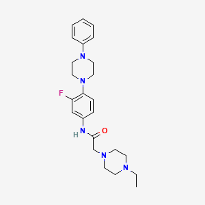 2-(4-ethylpiperazin-1-yl)-N-[3-fluoro-4-(4-phenylpiperazin-1-yl)phenyl]acetamide