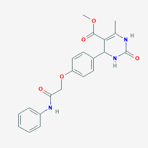molecular formula C21H21N3O5 B296405 Methyl 4-[4-(2-anilino-2-oxoethoxy)phenyl]-6-methyl-2-oxo-1,2,3,4-tetrahydro-5-pyrimidinecarboxylate 