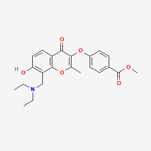 molecular formula C23H25NO6 B2964050 methyl 4-({8-[(diethylamino)methyl]-7-hydroxy-2-methyl-4-oxo-4H-chromen-3-yl}oxy)benzoate CAS No. 847340-14-1