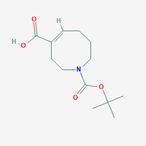 molecular formula C13H21NO4 B2964059 (5E)-1-[(2-甲基丙烷-2-基)氧羰基]-3,4,7,8-四氢-2H-氮杂环辛-6-羧酸 CAS No. 2567517-46-6