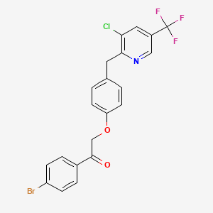 1-(4-Bromophenyl)-2-[4-[[3-chloro-5-(trifluoromethyl)pyridin-2-yl]methyl]phenoxy]ethanone