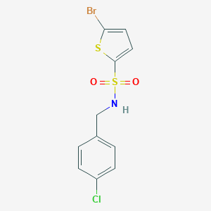 molecular formula C11H9BrClNO2S2 B296407 5-bromo-N-(4-chlorobenzyl)-2-thiophenesulfonamide 