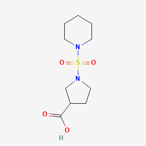 molecular formula C10H18N2O4S B2964072 1-(Piperidine-1-sulfonyl)pyrrolidine-3-carboxylic acid CAS No. 1466003-73-5