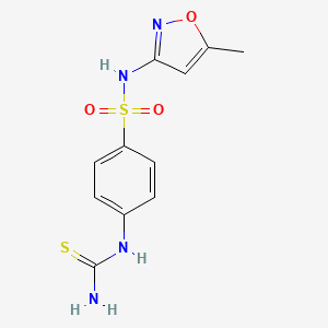 molecular formula C11H12N4O3S2 B2964075 N-(5-Methyl-isoxazol-3-YL)-4-thioureidobenzenesulfonamide CAS No. 331422-75-4