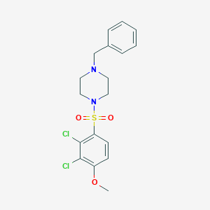 molecular formula C18H20Cl2N2O3S B296408 1-Benzyl-4-[(2,3-dichloro-4-methoxyphenyl)sulfonyl]piperazine 