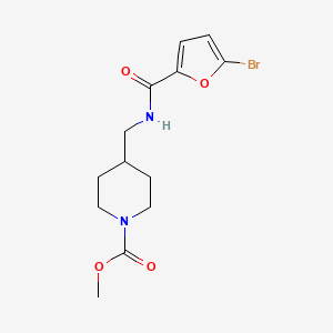molecular formula C13H17BrN2O4 B2964082 Methyl 4-((5-bromofuran-2-carboxamido)methyl)piperidine-1-carboxylate CAS No. 1235639-15-2