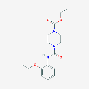 Ethyl 4-(N-(2-ethoxyphenyl)carbamoyl)piperazinecarboxylate