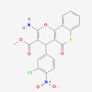 methyl 2-amino-4-(3-chloro-4-nitrophenyl)-5-oxo-4H,5H-thiochromeno[4,3-b]pyran-3-carboxylate
